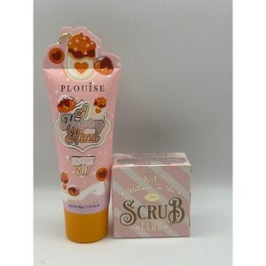 P.Louise Skin Toffee Nut Hand Cream 50g and Scrub Club Lip Scrub Set New